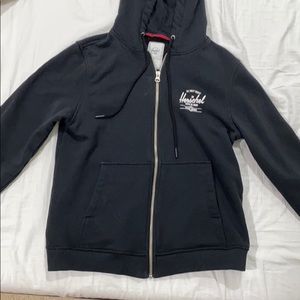 Black Herschel zip up jacket with hood